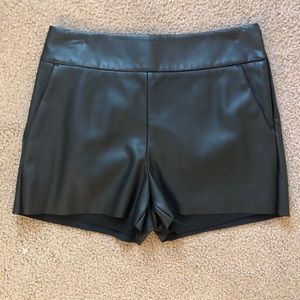 Express High-waisted Leather shorts